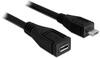 Kaabel Delock USB 2.0 Micro-B male to Micro-B female, 1 m, must