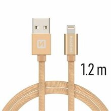 Kaabel Swissten Textile MD818ZM/A, USB - Lightning, 1.2 m, kuldne