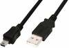Kaabel Digitus USB A / miniUSB B, 1 m, must