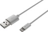 Kaabel Natec Prati, Lightning(M) - USB-A(M), 2 m, valge