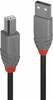Kaabel Lindy Anthra Line USB 2.0 A male to USB 2.0 B male, 0.5 m, must