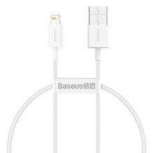 USB kaabel Baseus CALYS-02, USB - Lightning, 2.4 A, 0.25 m, valge