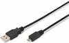 Kaabel Assmann AK-300110-010-S, USB 2.0 A male - Micro USB B male, 1 m, must