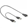 Kaabel Delock 82909 USB 3.0 micro-B + USB 2.0 A, 20 cm