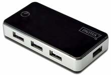 USB jagaja Digitus DA-70222, USB 2.0, 7 porti, must/hõbe