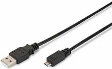 Kaabel Assmann AK-300110-010-S, USB 2.0 A male - Micro USB B male, 1 m, must