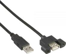 Kaabel Inline 33440E USB-A - USB-A, 0,6 m, must
