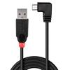 Kaabel Lindy 31975 USB 2.0 Type A - Micro-B, 0.5 m, must, 90 parempoolne nurk