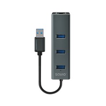HUB Savio AK-58 USB-A 3.1, RJ-45 Gigabit Ethernet