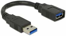 Kaabel Delock USB 3.0 AM-AF, 0.15 m, must