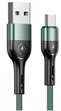 Kaabel Usams U55 USB-A - Micro USB, 10W, 1 m, roheline
