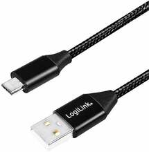 Kaabel Logilink CU0144, USB to Micro USB, 1 m, must