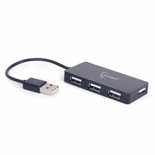 USB jagaja Gembird UHB-U2P4-04, USB 2.0, 4 porti, must