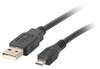 Kaabel Lanberg CA-USBM-10CC-0010-BK, USB 2.0 Micro-USB, 1 m, must