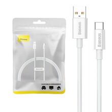 USB-kaabel Baseus Superior USB to USB-C, 100W, 1 m, valge