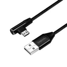Kaabel Logilink CU0142, USB 2.0 - mikro-USB (90 kraadi), 1 m, must