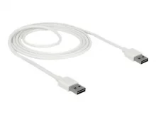 Kaabel Delock 85194 USB 2.0 A tüüp, 2 m, valge