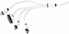 Kaabel Omega OUCK4WB, USB 4in1, must/valge