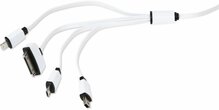Kaabel Omega OUCK4WB, USB 4in1, must/valge