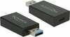 Adapter Delock USB 3.1 Gen 2 Type-A, male, USB Type-C, aktiivne, must