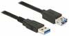 Kaabel Delock USB 3.0 A male - A female, 2 m, must