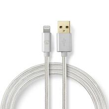 Kaabel Nedis CCTB39300AL20, USB 2.0, Lightning, 2 m, alumiinium