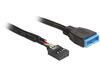 Kaabel Delock 83776 USB 19 pin - USB 9 pin, 0,45 m, must