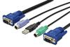 KVM-kaabel Digitus DS-19233, 5 m, must