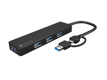USB 3.0 jagaja Natec Mayfly, 4-Port, must