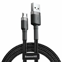 Kaabel Baseus CAMKLF-HG1, USB - Micro USB, 2 A, 3 m, hall/must