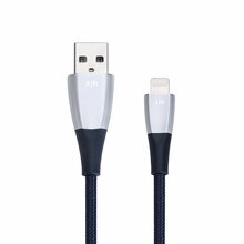 Kaabel Just Mobile ZinCable, 1,5 m, must/hõbedane