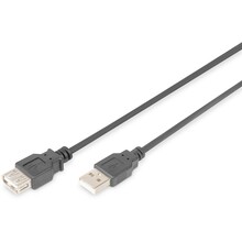 Kaabel Assmann AK-300202-018-S USB 2.0 A male - A female, 1.8 m, must