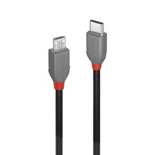 Kaabel Lindy 36893 USB2 A - Micro-B, 3 m, antratsiit