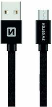 Kaabel Swissten SW-QU-MICR-USB-1.2-BK, Micro USB, 1.2 m, must