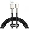 USB-kaabel Baseus CALJK-A01, USB - Lightning, 2.4 A, 1 m, must