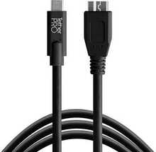 Kaabel Tether Tools Pro USB-C Micro-B, 4,6 m, must