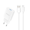 Laadija Dudao A4EU USB-A 2.1 A, valge, koos USB-A - mikro USB kaabliga