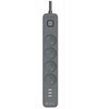 Pikendusjuhe Tracer 47027 Power Line+, 1,5 m, 4 pistikupesa + 3x USB-A, grafiit