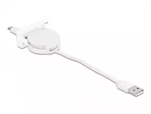 Kaabel Delock Easy 45 mooduli USB 2.0 A - Micro-B, 0,5 m, valge