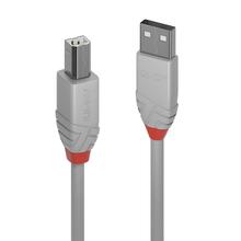 Kaabel Lindy 36684 USB2 A-B, 3 m, antratsiit