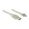Kaabel DeLOCK 83901 USB 2.0 A-Micro-B, 2 m, läbipaistev