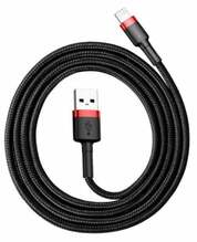 Kaabel Baseus CALKLF-A19, USB - Lightning, 2.4 A, 0.5 m, punane/must