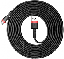 Kaabel Baseus CAMKLF-H91, Micro USB, 2A, 3 m, must/punane