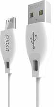Kaabel Dudao L4M Micro USB, 2 m, 2.4 A, valge