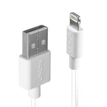 Kaabel Lindy 31326 USB Type A - Lightning, 1 m, valge