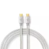 Kaabel Nedis CCTB60800AL20 USB 2.0 USB-C, 2 m, hõbe