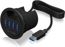 USB jagaja Icy Box IB-HUB1403, USB 3.0, 4x, 120 cm, must