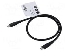 Kaabel Goobay USB-C, USB 3.2, 100 W, 10 Gbit/s, Power Delivery, 0.5 m, must