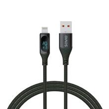 Kaabel Savio CL-173 USB-A - Lightning, 1 m, must