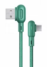 Kaabel Usams SJ458USB02 USB-A - Micro USB, 10W, 1.2 m, roheline
